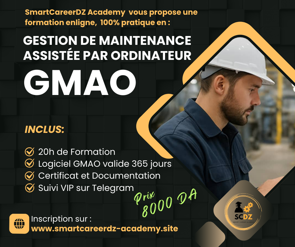 Formation Gestion de Maintenance Assistée par Ordinateur (GMAO)